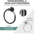 thumbnail image 4 of Towel Holder for Bathroom Wall Matte Black Towel Ring Stainless Steel Hand Towel Holder Heavy Duty Towel Hanger for Bath, Kitchen, 4 of 7
