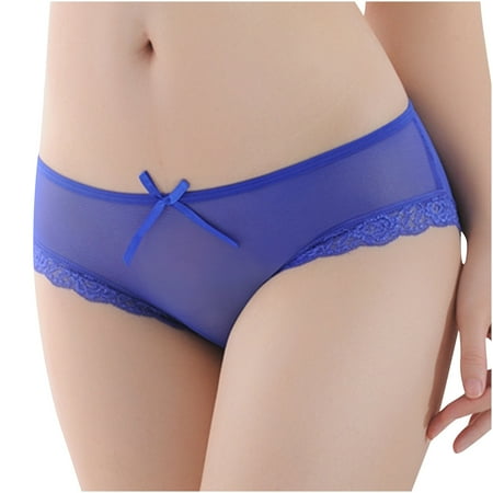 Bigersell Ladies Panties Clearance Bikini Panties Women Boyshort Thongs Panty Style P-1496 Cotton Boyshort Panties Thong Bikini Briefs Mid Waist Women Cheeky Panties Blue S