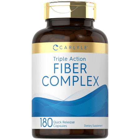 Fiber Complex | 180 Capsules | Non-GMO Supplement | Triple Action Fiber | by Carlyle