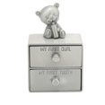 thumbnail image 1 of Bear Shape Metal Tooth Box Storage Case with 2 Drawers for Kids Growth Memorial Gift Jewelry Collection (Antique Tin), 1 of 3
