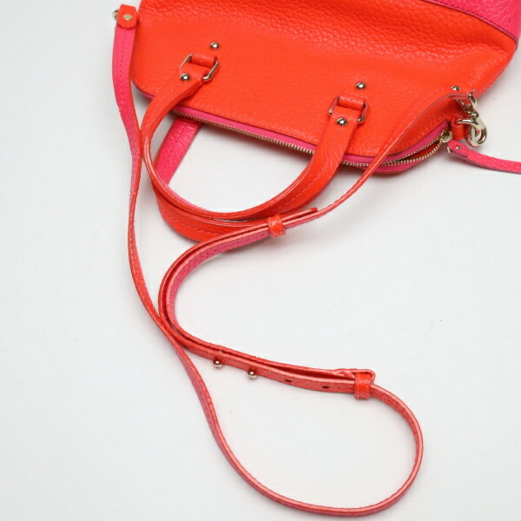 Pre-Owned Kate Spade Crossbody 2WAY Pink x Orange Handbag (Good)