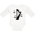 thumbnail image 3 of Inktastic Harp Silhouette Music Gift Boys or Girls Long Sleeve Baby Bodysuit, 3 of 5