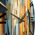 thumbnail image 3 of Designart "Multidimensional Cubist Art V" Landscapes Oversized Wall Clock, 3 of 5