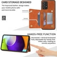 thumbnail image 3 of Samsung A53 5G Case, Dteck Zipper Pocket Credit Card Holder Flip Stand Case PU Leather Shockproof Cover for Samsung Galaxy A53 5G - Brown, 3 of 7