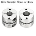 thumbnail image 4 of Uxcell 12mm to 14mm Bore One Diaphragm Motor Wheel Flexible Coupling Joint 1 Pack, 4 of 5