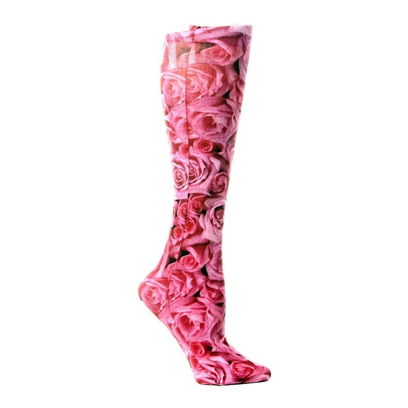 Celeste Stein Chaussettes de Compression Thérapeutiques, Roses en Cœur, 15-20 mmhg, 1 Paire