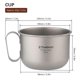 thumbnail image 5 of 500ml Titanium Cup with Handle Camping Coffee Cup Lightweight Coffee Pot for Backpacking Hiking Camping Travelling, 5 of 5