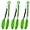 Green, variant on Serving Tongs Kitchen Tongs - Heat Resistant, Premium Stainless Steel Locking Cooking Tongs with Silicone Tips, Mini Tongs with Silicone Tips 7-Inch Kitchen Tongs, Set of 3 (Black)