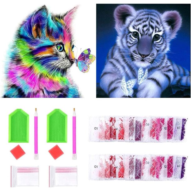 piezas de pintura de diamante, kit completo de taladro, imágenes de bordado de diamantes de imitación de cristal 5D, kit de manualidades de lienzo de punto de cruz para manualidades para decoración de JFHHH pequeña