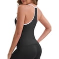 thumbnail image 3 of INSPIRE CHIC Women's V-Neck Spaghetti Straps Tank Top Slim Fit Solid Elastic Cropped Athletic Camisoles S Black, 3 of 6