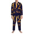 thumbnail image 3 of Balery 2025 Happy New Year 3 Pijama para Hombre de Dos Piezas con Manga Larga, Conjunto de Dormir y Descanso Suave con Bolsillos-Large, 3 of 7
