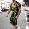 thumbnail image 2 of Summer Savings Clearance Stamzod Mens Short Sets Print 2 Piece Business Outfit Short Sleeve Tshirts And Shorts Sets Gym Workout Tracksuits Independent Day, 2 of 5