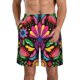 thumbnail image 1 of Balery Colorful Floral Embroidery Mexican Traje de Baño Estilo Hawaiano para Hombre, Shorts de Secado Rápido con Bolsillos-Small, 1 of 6