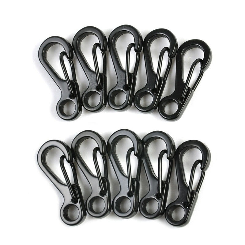 10X Stainless Steel SF Climbing Buckle Snap Clip Hook Keychain Carabiner Keyring 