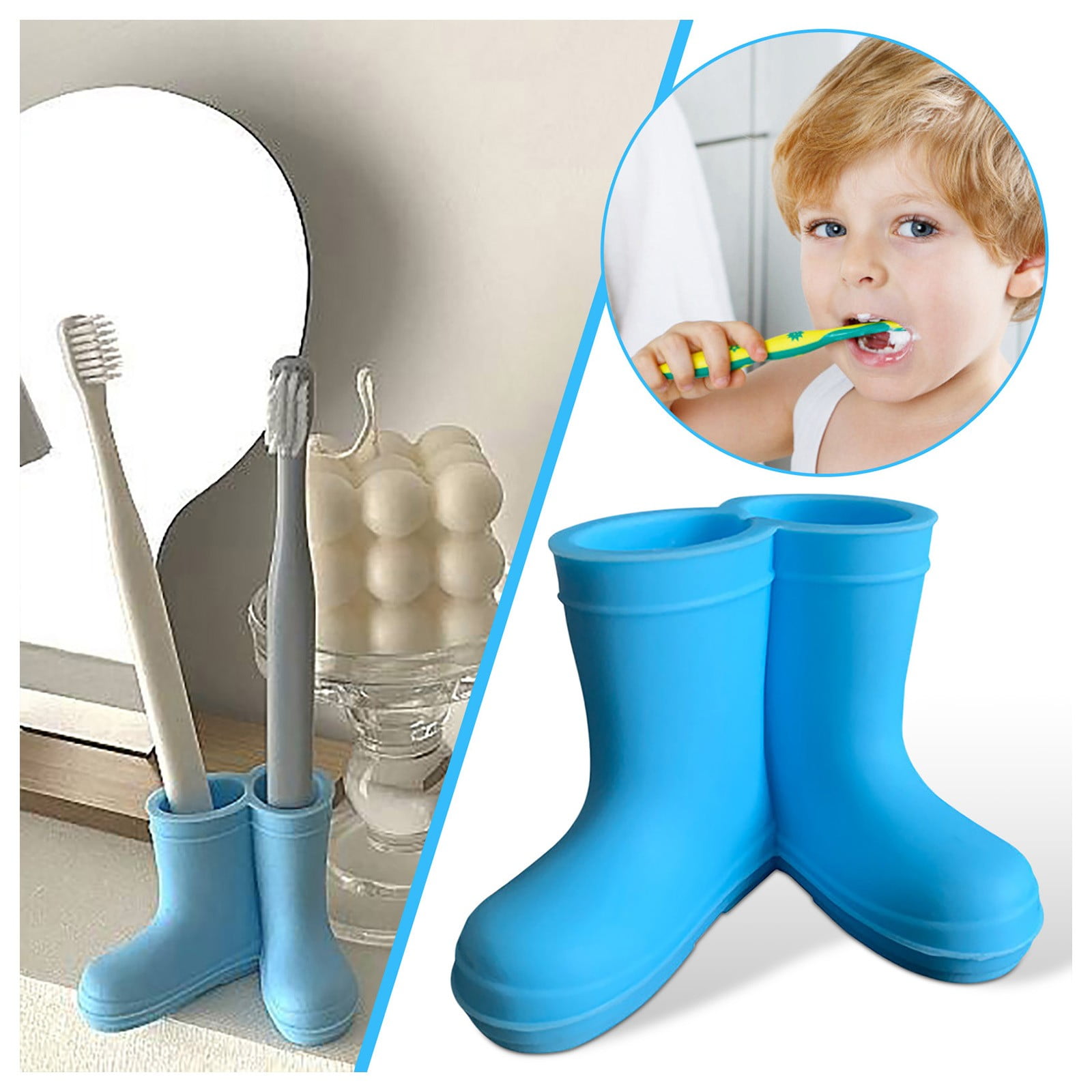 Adorable Toothbrush Stand Organize Glowki 3 Pack Rain Boot Toothbrush Holder 