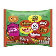 Hershey and Mondelez, Chocolate, Peanut Butter, Fruit Flavored, Assorted Halloween Snack Size Candy, 29.06 oz, Variety Bag (65 Pieces)