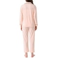 thumbnail image 3 of INSPIRE CHIC Womens Nursing Postpartum Sleepwear Breastfeeding Button Down Loungewear Maternity Pajama Sets L Pink, 3 of 6