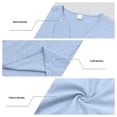 thumbnail image 5 of BLTIBY Mens Summer Linen 2 Piece Outfits V Neck Short Sleeve T-Shirts and Drawstring Shorts Casual Loose Beach Loungewear with Pockets Light Blue L, 5 of 9