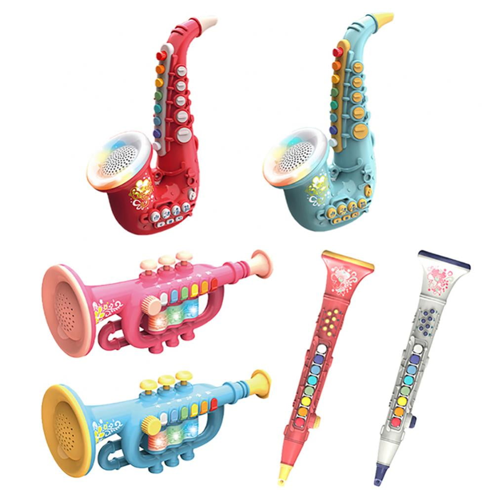 Musical Instruments Play Toy Saxophone for Kids with 8 Keys, Ages 3+,  Plastic Saxophone in Metallic, Wind and Brass Instrument Band in  School/Home