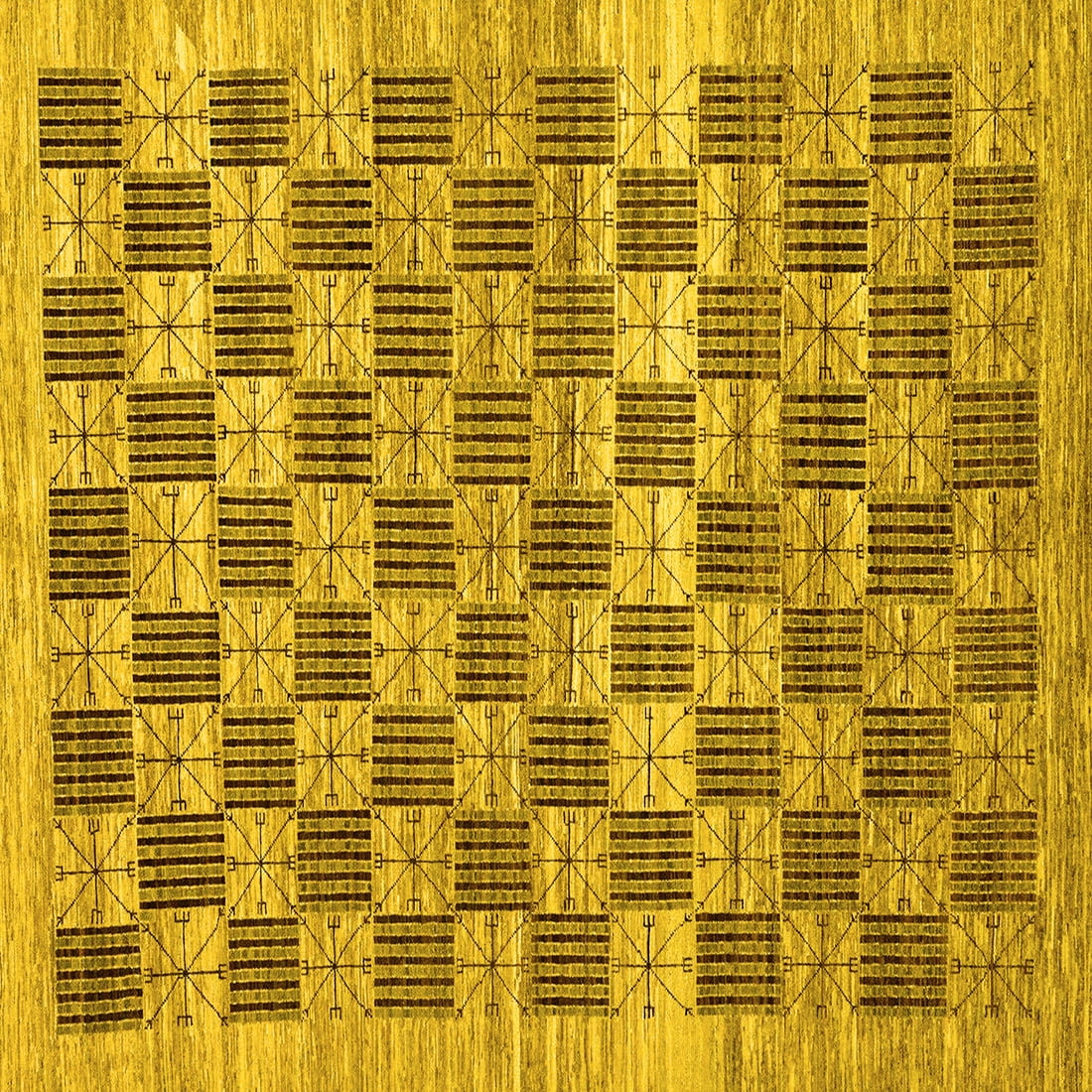 Squear Check Rug Ahgly Company Indoor Square Checkered Yellow Modern Area Rugs, 4 ...