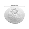 thumbnail image 7 of Hzzsbu Knitted Kippah with Star of David Embroidery for Men, Jewish Kippot Cap, 7 of 7