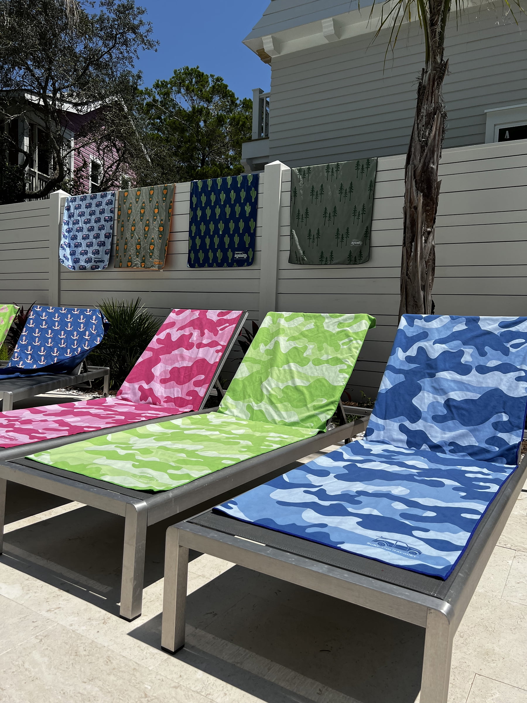 Surf and Racquet Blue Camo 35x78 Quick Dry Beach Towel