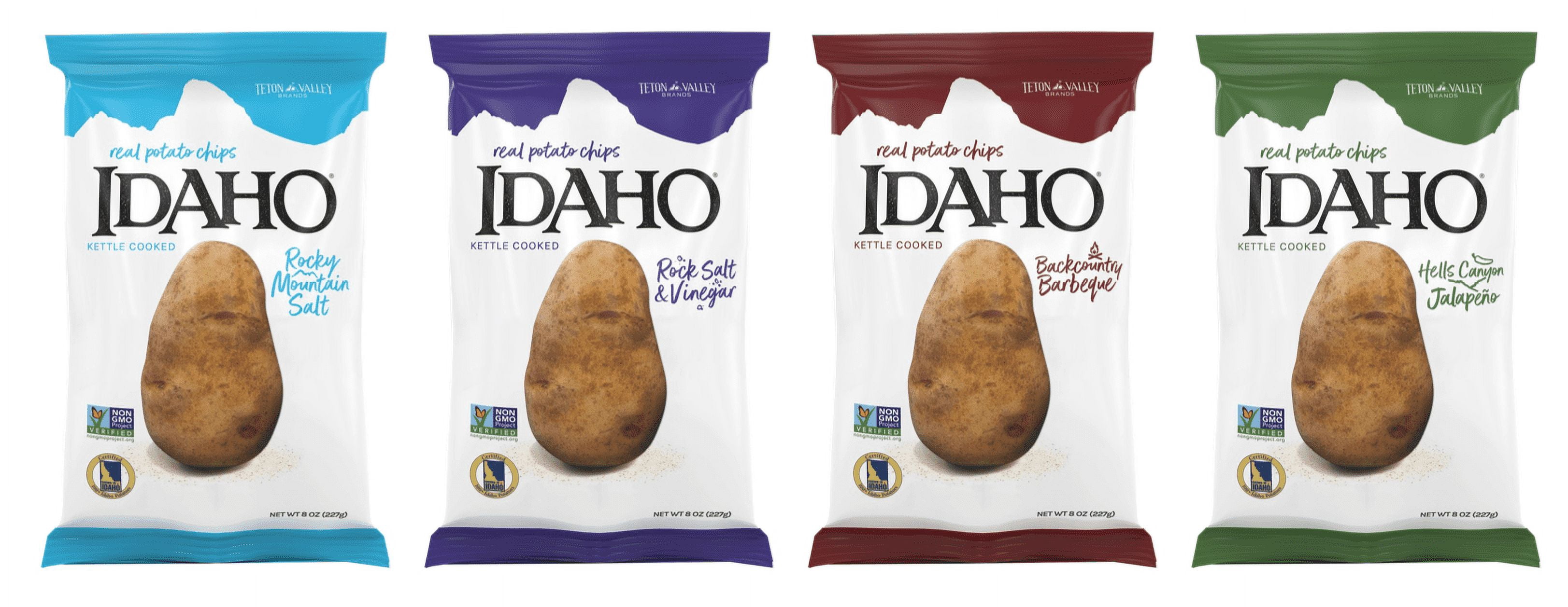 (3 pack) Idaho® Brand Kettle Chips - Rocky Mountain Salt