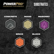 Power Pro ONE Exterior Flat-Head Multi-Material Screws (#8X1-1/2) - 25 Pieces