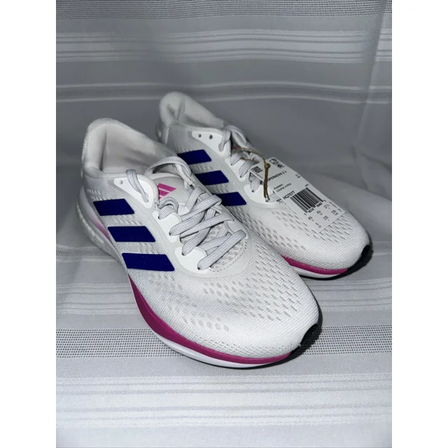 Ad-id-as Adizero SL Men's Running Shoes White/Lucid Blue/Fuschia Sz 5 NWT