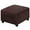 Brown, variant on Rosnek Velvet Square Ottoman Covers Stretch Ottoman Slipcover Folding Storage Footstool Furniture Protector with Elastic Bottom, Large, Taupe