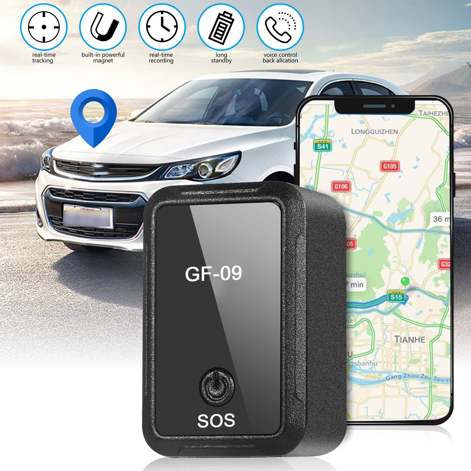 Magnetic Mini Car GPS Tracker Real Time Tracking Locator ...