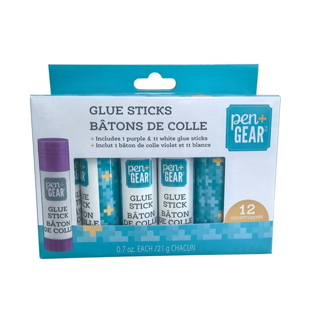 Pen+GEAR Glue Stick 12pk *21g(0.7oz) Packed in Paper Box, Dry Time 5–10 Minutes.