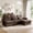 Brown, variant on Hvoonc 98" Modular Sectional Sofa for Living Room, L Shaped Couch with Ottoman Chaise, Chenille Upholstery, Pink