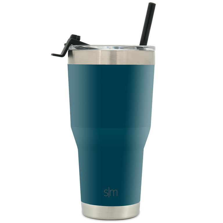 Simple Modern 40 oz Insulated Cup Reusable Stainless Steel Water Bottle Tumbler with Handle and Straw Lid (deep Ocean)