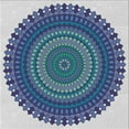 thumbnail image 1 of Ahgly Company Machine Washable Indoor Square Transitional Jeans Blue Area Rugs, 5' Square, 1 of 7