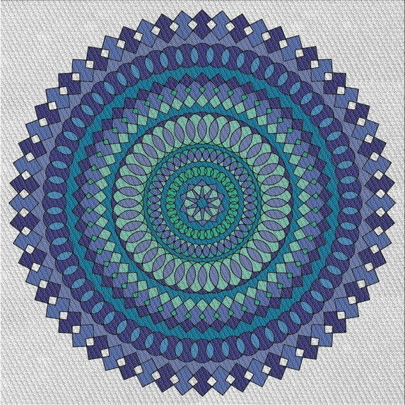 Ahgly Company Machine Washable Indoor Square Transitional Jeans Blue Area Rugs, 5' Square