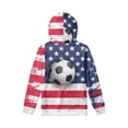 thumbnail image 2 of FKELYI Hoodies with Splash American Flag & Soccer Aesthetic Size 8-10 Years Soft Running Pullover Sweater for Teen Boys Comfy Sports Crewneck Sweatshirt, 2 of 5