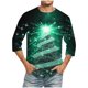thumbnail image 5 of Camisas de Manga Larga para Hombres Imprimir Casual Cuello Redondo Blusa de Manga Corta, Camisas de Lino para Hombres, 5 of 8
