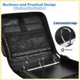 thumbnail image 4 of Coastal Line Art Printed Zipper Binder with Handle&Shoulder Strap 2 inch 3 Ring 500+300 Sheet Capacity File Folder Organizer, 4 of 8