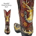 thumbnail image 6 of Urbalabs Western Cowboy Boot Horseshoe and Golden Deer Flower Vase Decorative Cowboy Boots Vases Home Office Rustic Decor Country Living Wedding Centerpiece (Horseshoe and Deer), 6 of 7