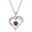 Red, variant on Women Jewelry Gift 18k White Gold Plated CZ Diamond Love Heart Pendant Necklace