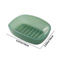 thumbnail image 3 of Weloille Self-Draining Soap Dish, Non-Slip Plastic Soap Holder, Multipurpose for Bathroom and Kitchen, Green/Yellow, 14x10x6cm, 3 of 6