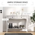 thumbnail image 4 of HOMCOM Entryway Table with Storage Drawers, Bottom Shelf and Wooden Legs, 4 of 10
