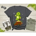 thumbnail image 4 of Cute Funny Green Dancing Turtle Tortoise on Brown Tree Root T-Shirt Turtle Lover Gift T Shirt for Men Women Kids Boys Girls Graphic Tshirt, 4 of 8
