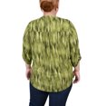 thumbnail image 3 of NY Collection Womens Pleated Tunic Blouse, Multicoloured, 1X, 3 of 4
