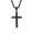 Black with chain, variant on Unisex Stainless Steel Unique Hip Hop Twisted Rhombic Cut Cross Signet Pendant Amulet Crucifix Necklace Silver Free Chain