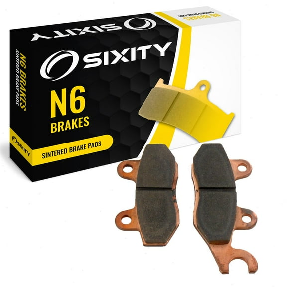 Sixity N6 Rear Sintered Brake Pads compatible with E-TON Yukon II CXL 150 2002-2009 Complete Set