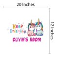 thumbnail image 3 of Customised Name Unicron Wall Decal - Keep Dreaming Vinyl Decal - Custom Wall Sticker-Easy to apply and Cost Effective alternative to painting-Home Interior Decor - Size : 20" x 12"., 3 of 4