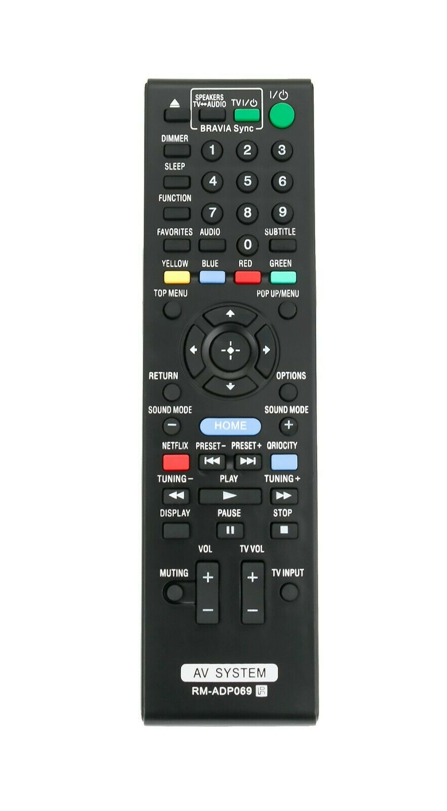 RMADP069 Replace Remote for Sony Bluray Player BDVE280 BDVT28 BDV