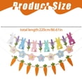 thumbnail image 3 of SSNTSY 3pcs 7.2ft Easter Bunner Easter Bead Garland Easter Tree Garland Rustic Bunny Carrot Flower Banner for Home Shelf Fireplace Wall Mantle Decor, 3 of 8